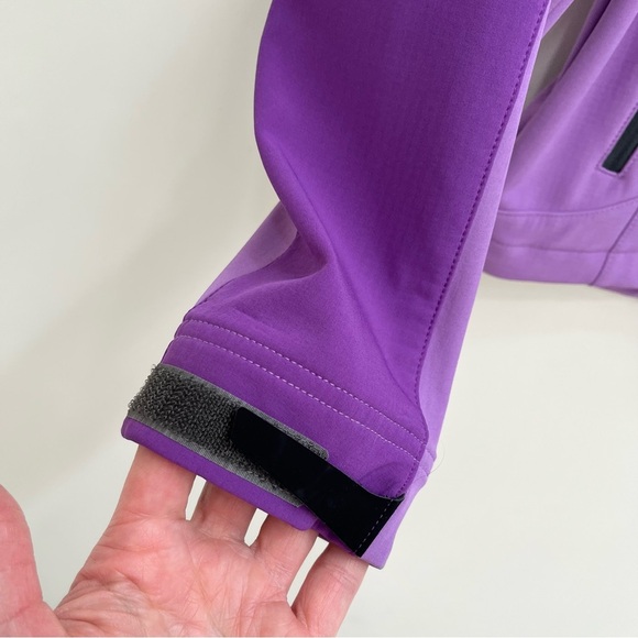 L.L. Bean Pathfinder Soft Shell Jacket Colorblock Purple Woman’s Medium Petite - Picture 7 of 13